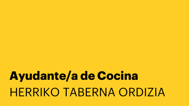 Ayudante/a de Cocina