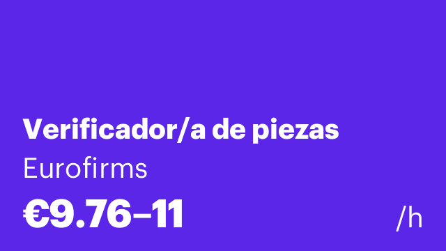 Verificador/a de piezas