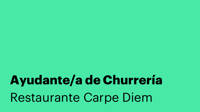 Ayudante/a de Churrería