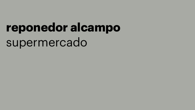 reponedor alcampo