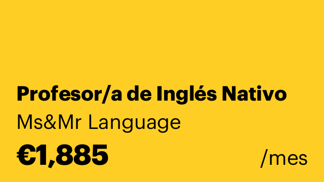 Profesor/a de Inglés Nativo