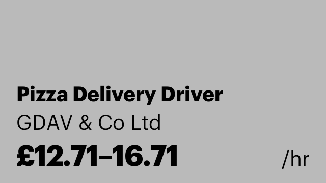 Pizza Delivery Driver