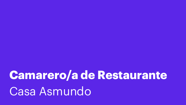 Camarero/a de Restaurante