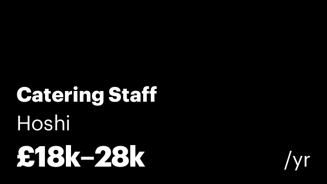 Catering Staff
