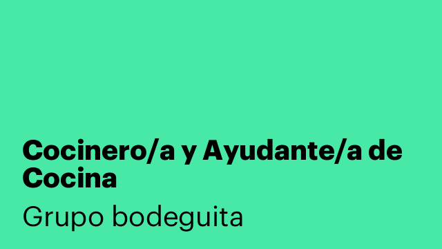 Cocinero/a y Ayudante/a de Cocina