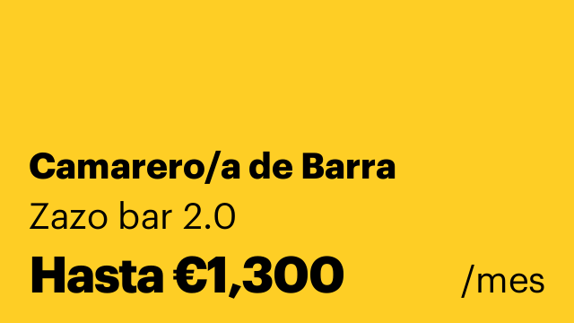 Camarero/a de Barra