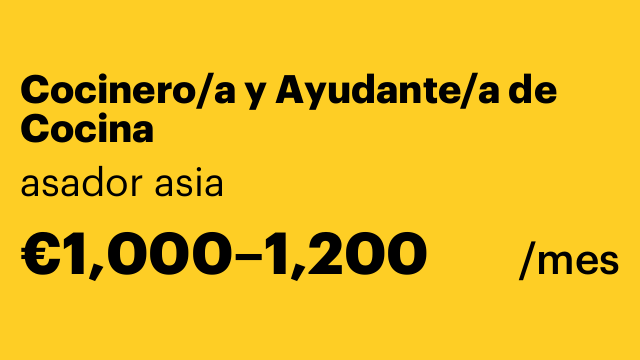 Cocinero/a y Ayudante/a de Cocina