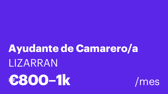 Ayudante de Camarero/a