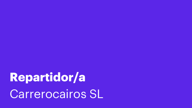 Repartidor/a