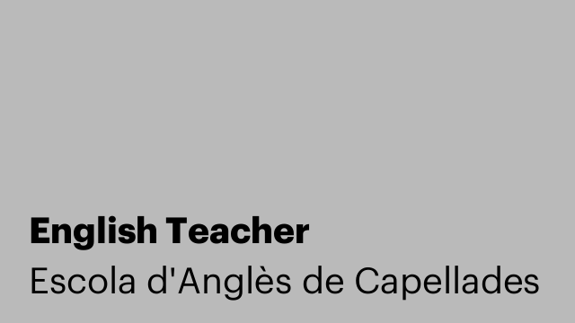 English Teacher