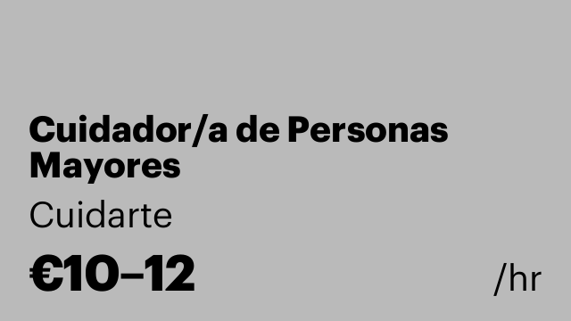 Cuidador/a de Personas Mayores