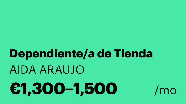 Dependiente/a de Tienda