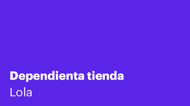 Dependienta tienda