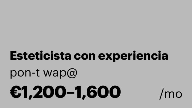 Esteticista con experiencia