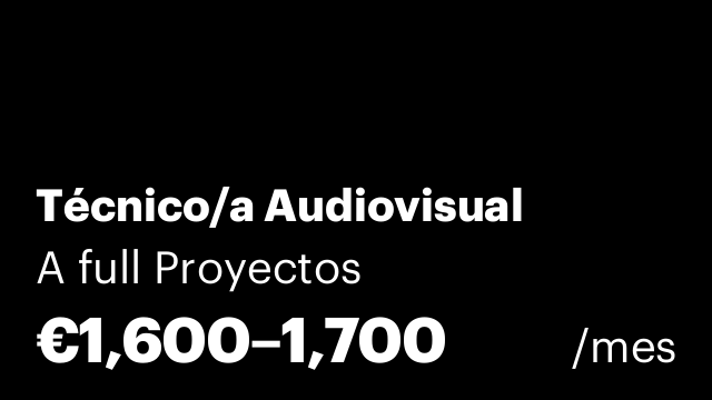 Técnico/a Audiovisual