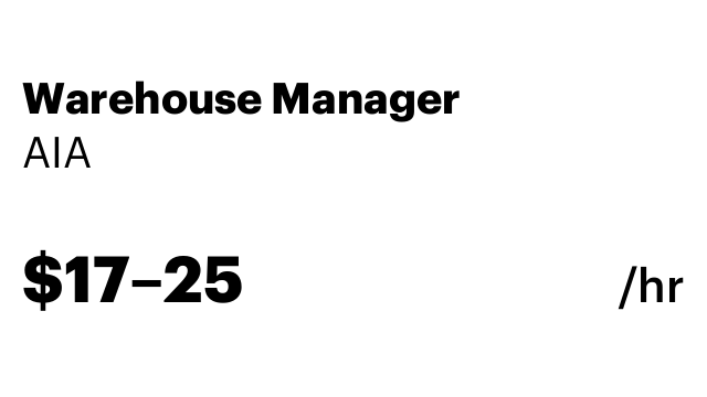 Warehouse Manager