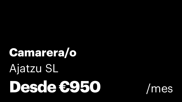 Camarera/o