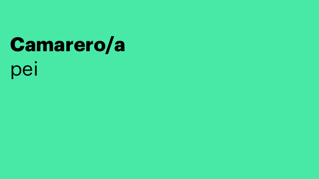 Camarero/a
