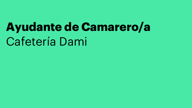 Ayudante de Camarero/a