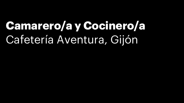 Camarero/a y Cocinero/a