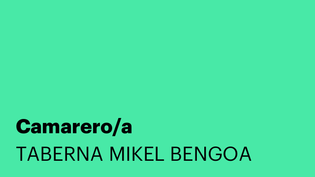 Camarero/a