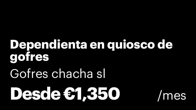 Dependienta en quiosco de gofres