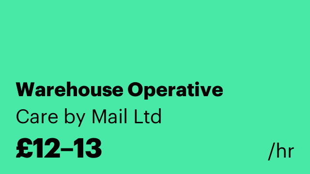 Warehouse Operative
