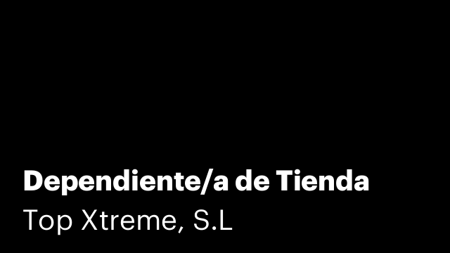 Dependiente/a de Tienda