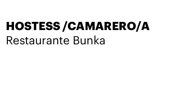 HOSTESS /CAMARERO/A