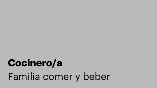 Cocinero/a