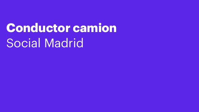 Conductor camion