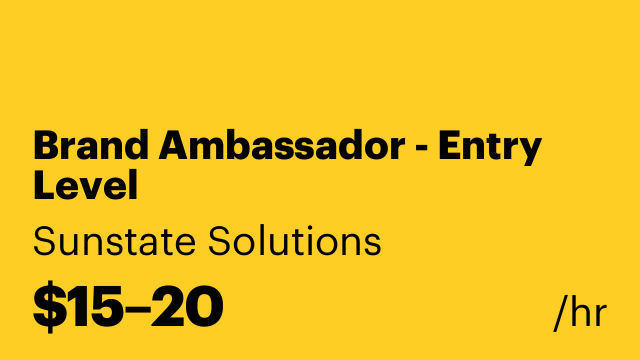 Brand Ambassador - Entry Level
