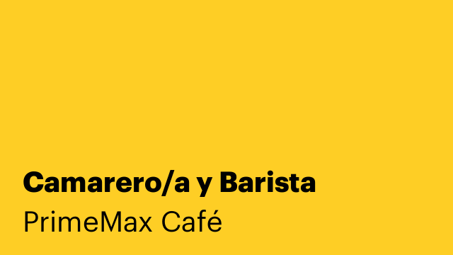 Camarero/a y Barista