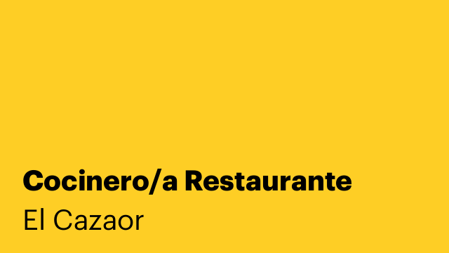 Cocinero/a Restaurante
