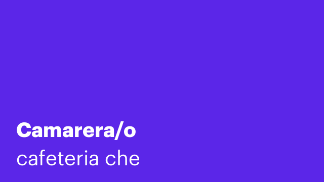 Camarera/o