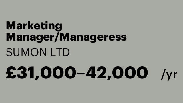 Marketing Manager/Manageress