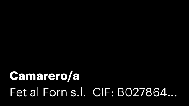 Camarero/a