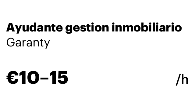 Ayudante gestion inmobiliario