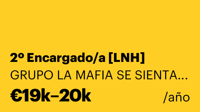 2º Encargado/a [LNH]