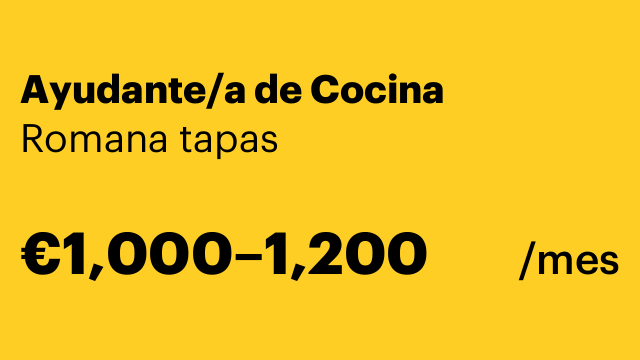 Ayudante/a de Cocina