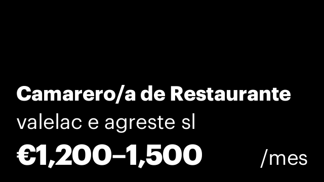 Camarero/a de Restaurante