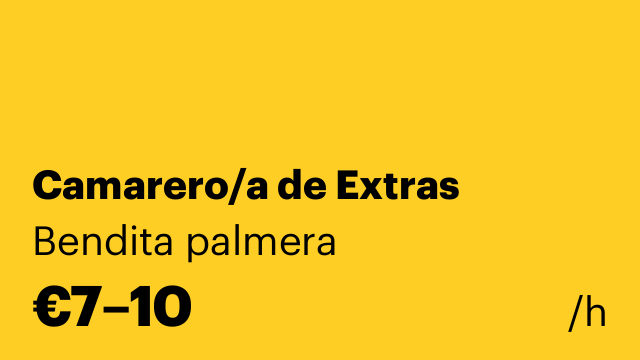 Camarero/a de Extras