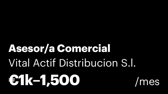Asesor/a Comercial
