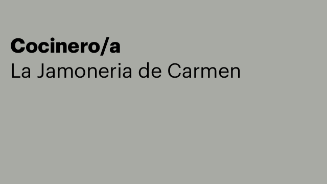 Cocinero/a