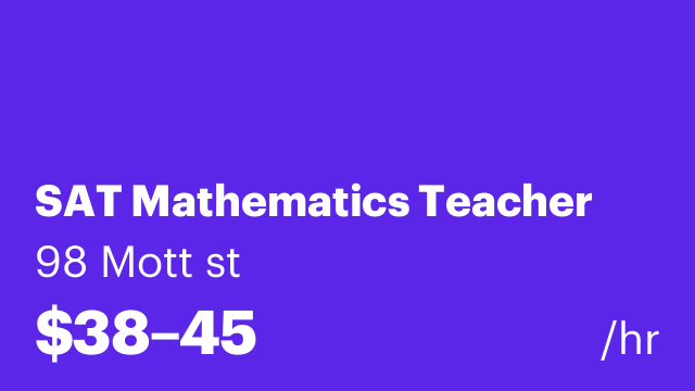 SAT Mathematics Teacher
