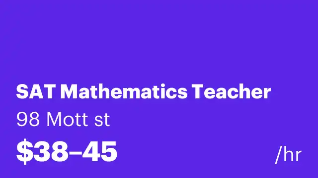 SAT Mathematics Teacher