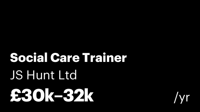 Social Care Trainer