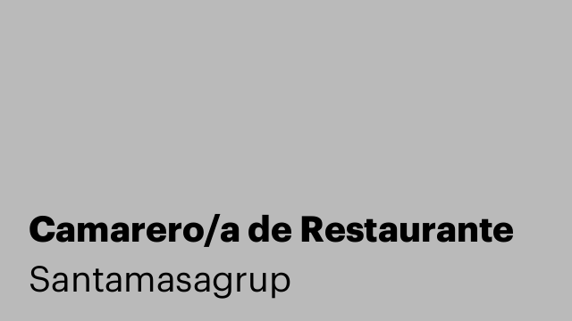 Camarero/a de Restaurante