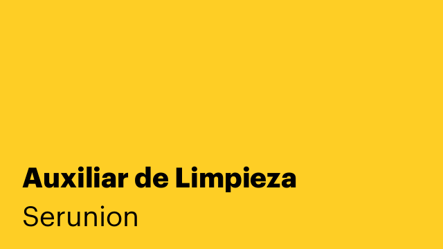 Auxiliar de Limpieza