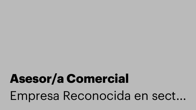 Asesor/a Comercial